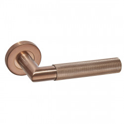 Ironmongery Zurich Satin Copper Handle Hardware Privacy Pack